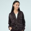Dazie Viscose Satin Twill Flight Jacket
