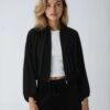 Chrystie Draped Stretch Cupro Jacket